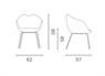 QEEBOO XOXO CHAIR LEATHER FOUR LEGS
