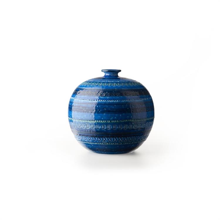 BITOSSI RIMINI BLU - VASO A PALLA D.23 CM.