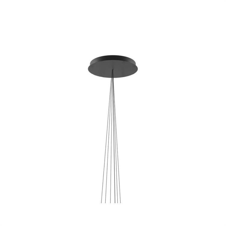 ROSONE CENTRAL SYSTEM 6 LUCI NERO OPACO
